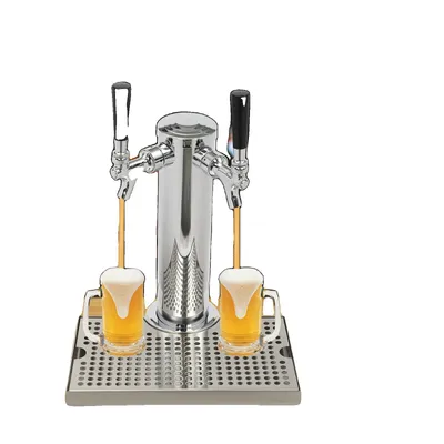 Immagine prodotto di Spillatore per birra in acciaio inossidabile, doppio rubinetto, facile da installare, design elegante ,