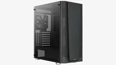 Produktbild von Aerocool Prism-G-BK-v1, Midi Tower, PC, Schwarz, ATX, micro ATX, Mini-ITX, ABS, Metall, Gehärtetes Glas, Gaming