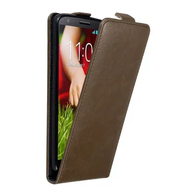 Produktbild von Cadorabo Hülle für LG G2 Schutz Hülle in Braun Flip Etui Handyhülle Case Cover