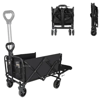 Image de Caravane, capacité de charge de 75 kg, pneus tout-terrain, noir - 75 kg/150 L