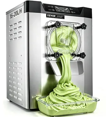 Image de VEVOR Machine à glace commerciale, machine à glace, 16-20 l/h de glace, 1400 W machine à glace dure, convient pour snack-bars, restaurants, argent
