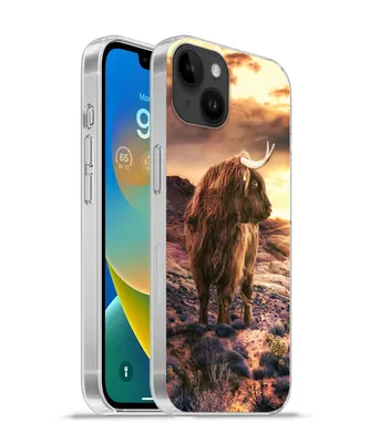Produktbild von MuchoWow® Handyhülle Schutzhülle Hülle für Apple iPhone 14 Plus - Soft case Schottische Highlander - Horizont - Landschaft Silikon Softcase Handy Hülle - Abbildung