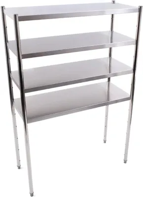 Obrázek produktu pro Nerezový stojací regál 200×50×180 cm – robustní regál se 4 policemi, nosnost až 280 kg, s nastavitelnou výškou a odolný proti korozi, ideální do kuchyně, garáže, pro skladování a do gastronomie