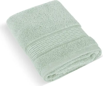 Imagen del producto de Toalla de rizo, 50x100 cm, con diseño a rayas, 450 gramos, color verde menta