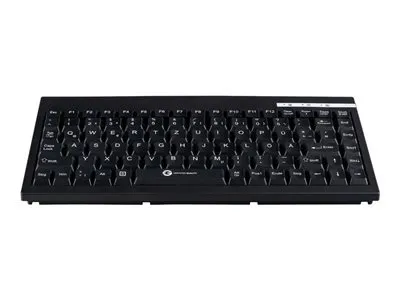 Produktbild von GETT GCQ Cleantype Easy Basic Compact kompakte Tastatur mit Kunststoffgehaeuse 88 Tasten USB Farbe schwarz Layout: DE