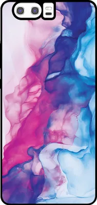 Produktbild von Smartphonica Telefon Fall fit für Huawei P10 mit rosa blau Marmor Print - TPU Backcover Fall Rose blau Marmor Design
