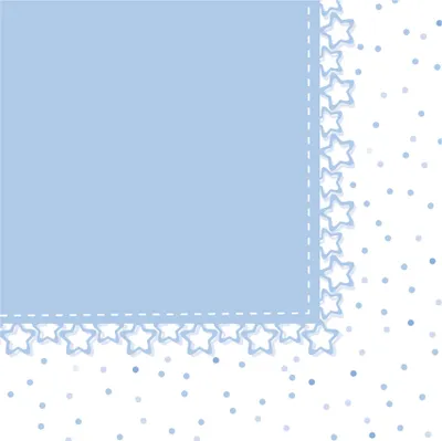 Immagine prodotto di Tovaglioli di carta, stelle blu, 20 pezzi - 33 x 33 cm -