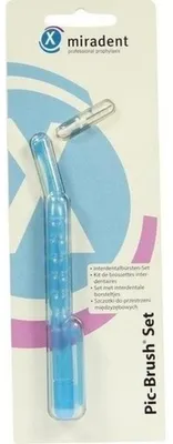 Produktbild von MIRADENT Interd.Pic-Brush Set 1Halt+1Bü.tran.blau