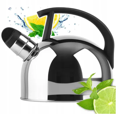 Produktbild von Karl Hausmann Edelstahl-Wasserkocher mit Pfeife, 1,5L Induktion, Silber
