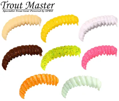 Produktbild von Trout Master Real Camola - 8 künstliche Bienenmaden, Farbe:Worm