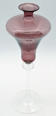 Produktbild von Vase Glas mundgeblasen rosenholzähnlich 29 cm