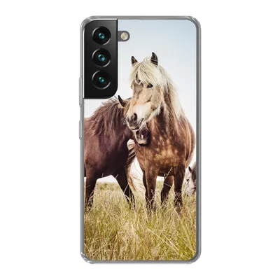 Produktbild von MuchoWow® Handyhülle Schutzhülle Hülle für Samsung Galaxy S22 Pferde - Gras - Frühling Silikon Softcase Handy Hülle - Mobiltelefonhülle
