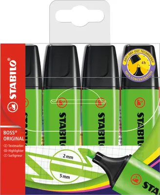 Produktbild von Textmarker - STABILO BOSS ORIGINAL - 4er Pack - grün
