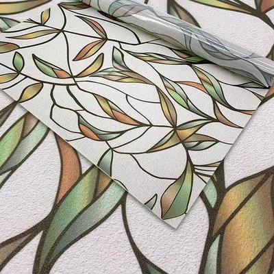 Zdjęcie produktu dla Folia dekoracyjna, samoprzylepna - do szkła - zapewnia prywatność - chroni przed promieniowaniem UV - 45x200 cm - kolorowa