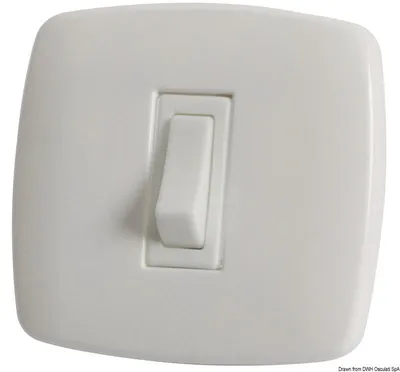 Image de Interrupteur Contemporain N. 2 blanc , 1 pièce