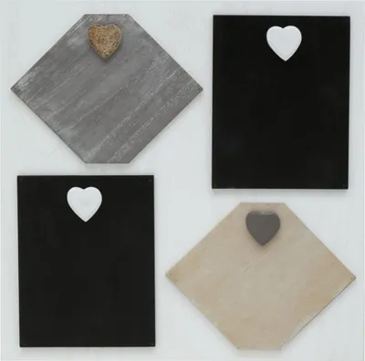 Obrázek produktu pro Deknudt S67TT3 Bílá nástěnka s magnety pro 4 obrázky nebo kartičky, 40 x 40 cm