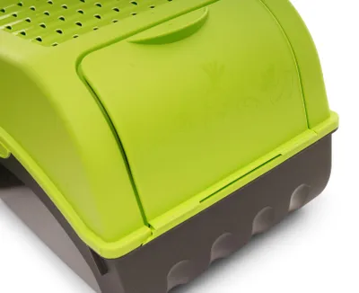 Obrázok produktu pre Novaliv 2x veľký 9L zelený box na zeleninu box na uskladnenie zemiakov plechovka na uskladnenie ovocia nádoba na uskladnenie ovocia kvetináč