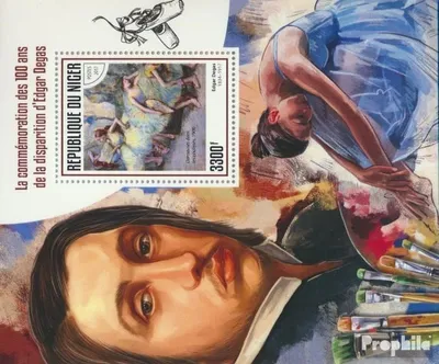 Produktbild von Briefmarken Niger 2017 Mi Block 734 (kompl. Ausg.) postfrisch Edgar Degas