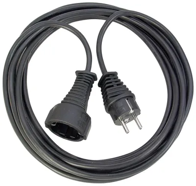 Produktbild von Brennenstuhl Qualitäts-Kunststoff-Verlängerungskabel 10m schwarz H05VV-F 3G1,5, 1165460