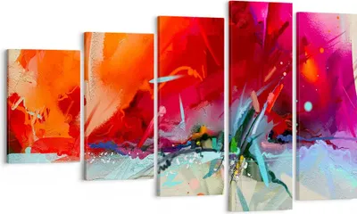 Produktbild von Bild auf Leinwand - Leinwandbild - Abstraktion modern - 100x60cm - Wand Bild - Wanddeko - Leinwanddruck - Bilder - Kunstdruck - Wanddekoration - Leinwand bilder - Wandkunst - EG100x60-4036
