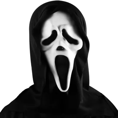 Halloween Scream Maske aus Latex, Grusel-Geistergesicht für Erwachsene