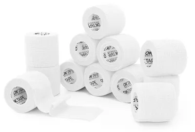 Obrázok produktu pre Samolepiace obväzy, 12 roliek, 5 cm x 4,5 m, biele