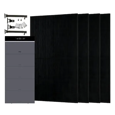 Produktbild von Conow CBE2000 Pro Balkonkraftwerk 1820W, 4x JA Solar 455W Glas-Glas, Flachdach-Montage, 4 Batterie