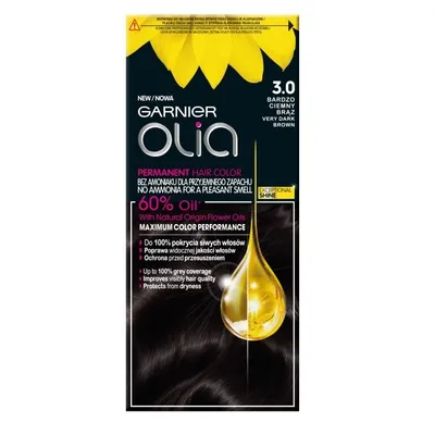 Zdjęcie produktu dla Garnier Olia Farba 3.0 Badzo Ciemny Brąz, 150g