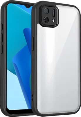 Immagine prodotto di Custodia per Oppo A16e/A16k cover posteriore trasparente con cornice in TPU, antiurto Nero