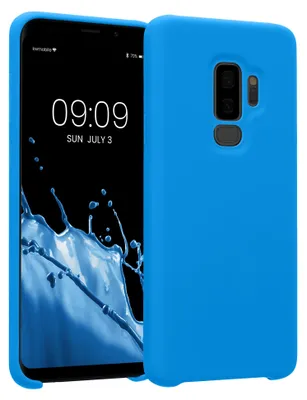 Produktbild von kwmobile Handyhülle für Samsung Galaxy S9 Plus Hülle - Case Silikon - Kabelloses Laden - Schutzhülle Cover in Strahlend Blau