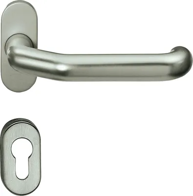 Produktbild von Drückergarnitur MARCO - auf ovaler Rosette PZ, 35 - 65, 32x62, VK, matt