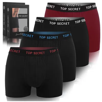 Zdjęcie produktu dla Top Secret Bokserki Męskie Bawełniane 4Pak Rozmiar Xxl