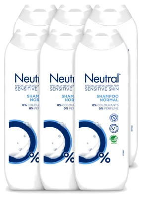 Imagen del producto de 6 champús neutros para pieles sensibles - 250 ml - Pack ahorro - 6 unidades