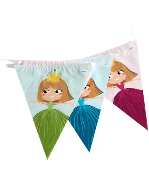 Image de Guirlande de fanions princesse 270 cm - taille unique