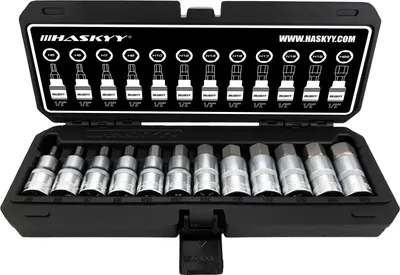 Produktbild von HASKYY Innensechskant Steckschlüsselsatz 12tlg. 1/2" 5-22mm Bit Satz