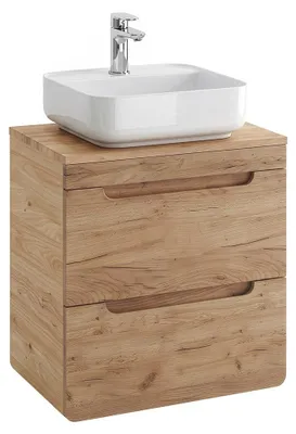 Produktbild von Waschtisch 61 cm Wotan Eiche Nb. LUTON-56-CRAFT Keramikbecken B/H/T ca. 61/75,5/46