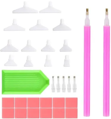 Produktbild von Nagelkunst-Set 33-teilig mit Edelsteinpicker und 5D-Bohrer