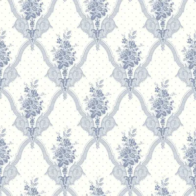 Zdjęcie produktu dla Duro Tapeta kwiaty szaro-niebieskim - 661188 - 53 cm x 10.05 m
