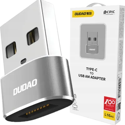 Immagine prodotto di DUDAO L16AC Adattatore da USB-C a USB Grigio