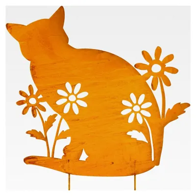 Produktbild von Katzen Deko Roststecker für den Garten