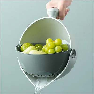 Obrázek produktu pro Kuchyňské síto s rukojetí, otočné, na zeleninu a ovoce