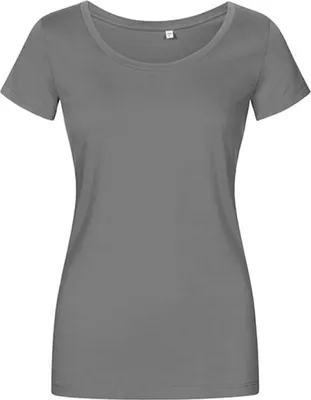 Produktbild von X.O Deep Scoop T-Shirt Damen, Stahlgrau, XL