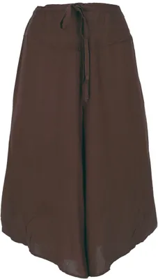 Produktbild von Palazzohose, Knielanger Hosenrock, Boho Sommerhose - Braun, Damen, Viskose, Größe: L/XL