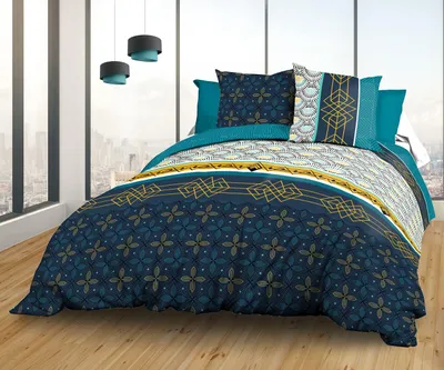 Immagine prodotto di Omgoods - Set di copripiumino matrimoniale (240 x 260 cm) in 100% cotone, con 2 federe