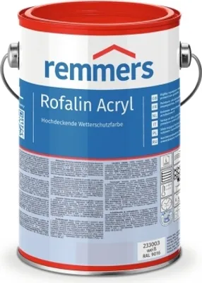 A can of Remmers ROFALIN ACRYL paint.