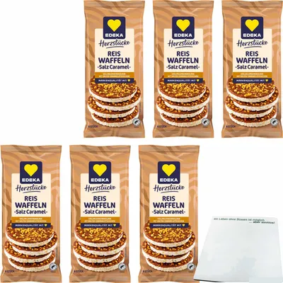 Produktbild von Edeka Reiswaffeln Salz Caramel 4 Stück 6er Pack (6x70g Packung) + usy Block