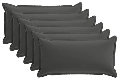 Produktbild von vidaXL Kissenbezug 6 stk. HOUTEN Anthrazit 40 x 70 cm Polyester