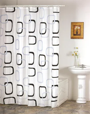 Produktbild von MSV Anti-Schimmel Duschvorhang - Anti-Bakteriell, waschbar, wasserdicht - Polyester, „Vintage“ 180x200cm