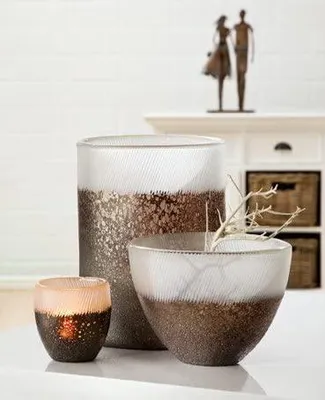 Produktbild von Gilde Glas Windlicht/Vase Lanzarote 39957