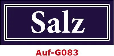 Produktbild von 5 Stück Gewürzaufkleber Salz 40x16mm Gewürzetiketten Sticker Lebensmittel (Auf-G083)